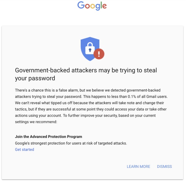 google-warning